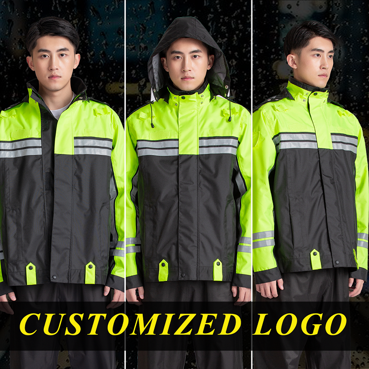  reflective raincoat for motorcycle police